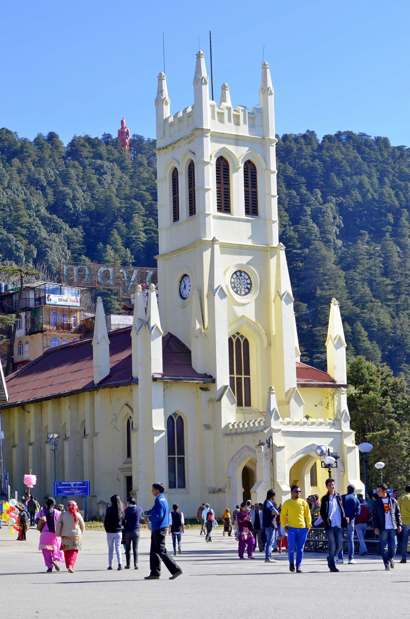Snow covered mountains in Shimla Manali