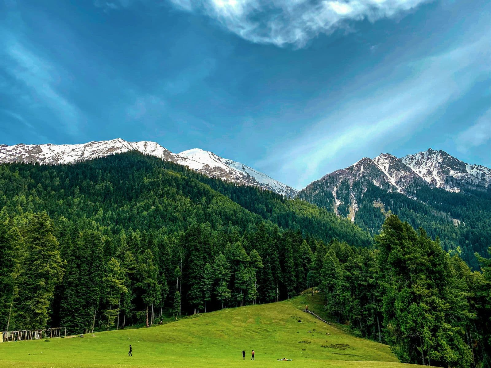 Pahalgam valley and riverside scenery