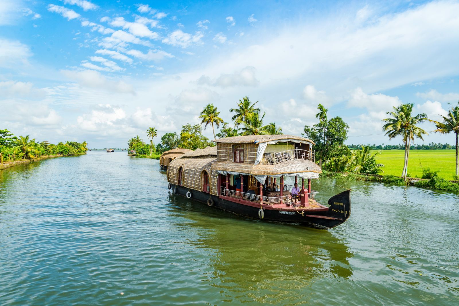 Luxury houseboat on Kerala backwaters